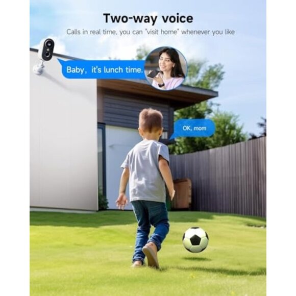 Security Cameras Wireless Outdoor 2K 2.4GHZ WiFi Battery Powered Security Cam - Picture 5 of 11